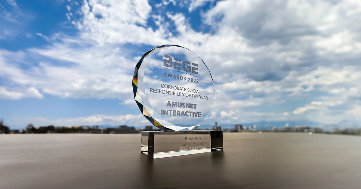 Amusnet Wins Online Provider of the Year and Corporate Social Responsibility Awards at BEGE 2022